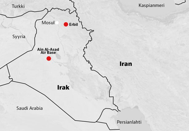 Tämä tiedetään Iranin iskusta USA:n sotilastukikohtiin