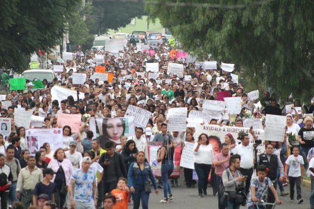 Jopa 1500 naista marssi kaduilla naisiin kohdistuvaa väkivaltaa vastaan Ecatepecissä sunnuntaina.