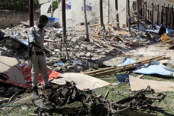 Kuva Mogadishusta toukokuulta. Nyt pommi-isku tehtiin Kismayun kaupungissa hotelliin.