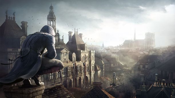 Kaukaisuudessa näkyvä Notre Dame oli yksi Assassin’s Creed Unity -pelin tapahtumapaikoista.