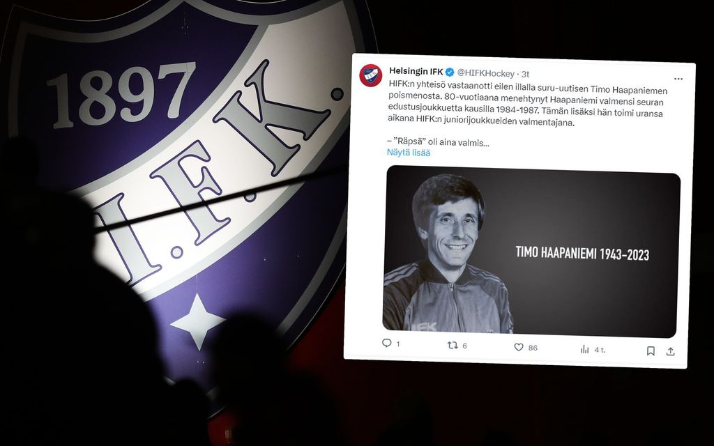 HIFK:n entinen valmentaja on kuollut