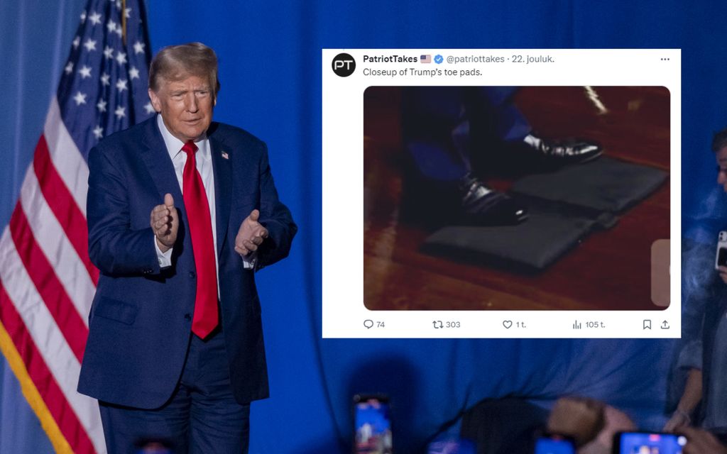 Some räjähti: Miksi Trump seisoi tyynyjen päällä?