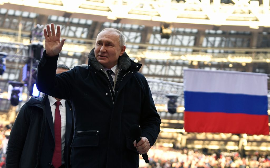 Putin piti puheen Moskovassa – Jätti juhlapaikan karmeaan kuntoon