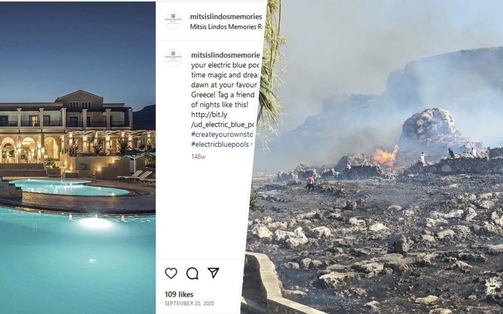 Kuvat näyttävät täystuhon: Suoma­laistenkin suosima luksushotelli paloi raunioiksi Rodoksella