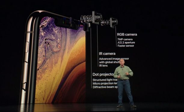 Tapahtumassa esiteltiin muun muassa uuden Iphonen kameran ominaisuuksia.
