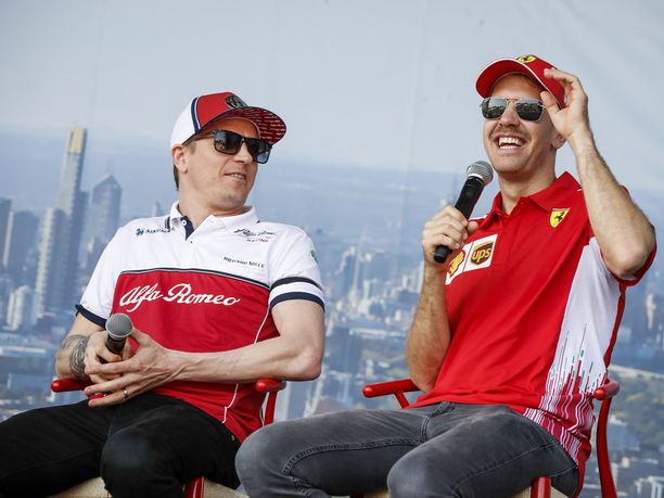 Kimi Räikkönen on tuntunut viihtyvän hyvin Alfa Romeolla. Sebastian Vettelin tilanteesta Ferrarilla on liikkunut viime aikoina kaikenlaista tietoa.