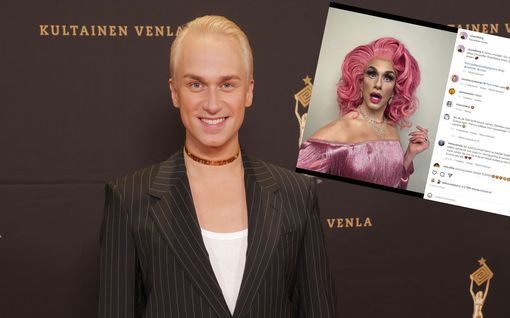 Christoffer Strandberg tunnista­mattomana somessa: Tältä suosikki­juontaja näyttää drag queen -meikissä