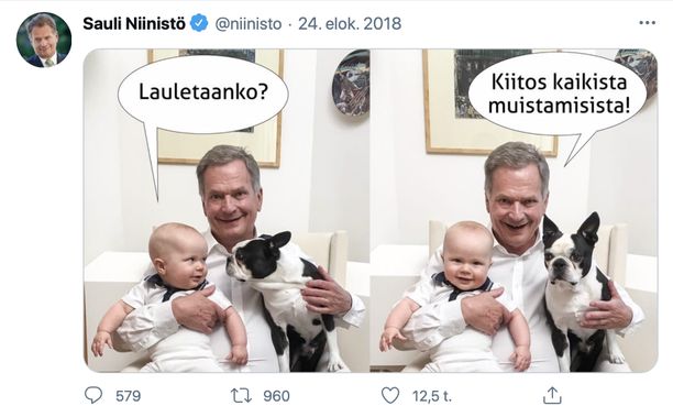 Aaro Niinistö täyttää 3 vuotta