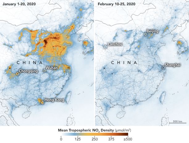 Jotain hyvää koronaviruksessa - saasteiden määrä romahti dramaattisesti  Kiinassa