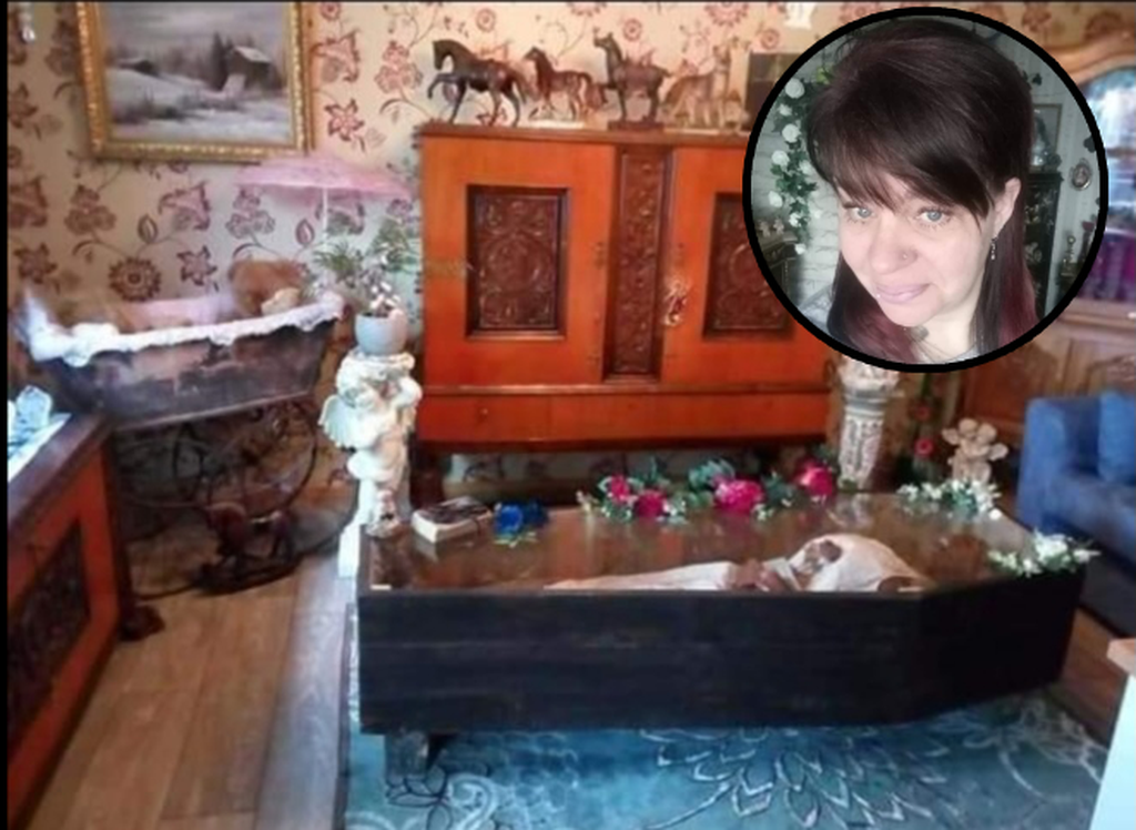 Ninan arkkupöydän sisällä makaa hääpukuun puettu ”kalmo” – nyt huonekalulle etsitään uutta omistajaa, hintapyyntö on 3000 euroa 