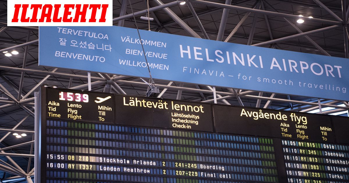 Lentoja Perutaan Talta Helsinki Vantaalla Nayttaa Ruuhka Aikaan