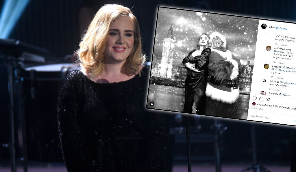 Hurjasti painoaan pudottanut Adele sekoitti somen upealla joulukuvalla: ”Adele on joulun kuningatar”