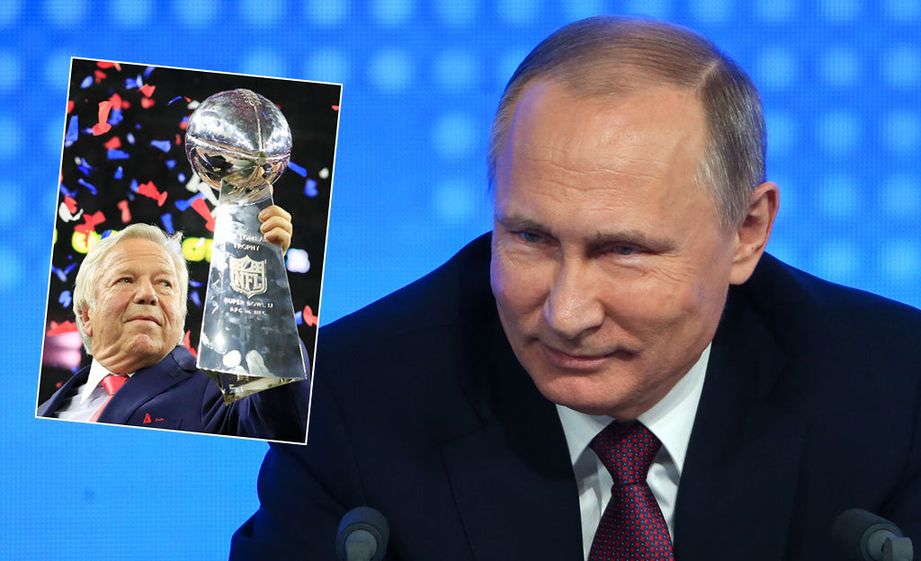 Vladimir Putin vei Robert Kraftin Super Bowl -mestaruussormuksen - Urheilu  - Ilta-Sanomat