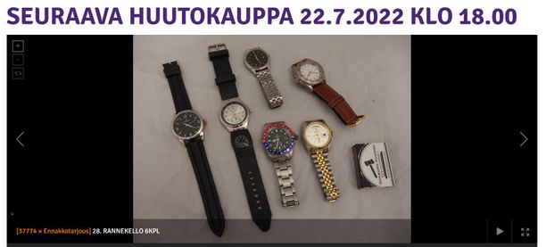 Huutokauppakeisari kaupitteli väärennettyä Rolexia