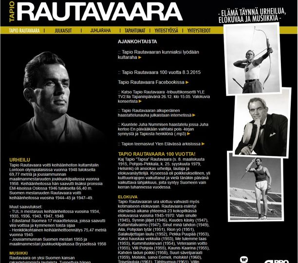 Tapio Rautavaaran Irma-tytär häkeltyi - kuka teki oudon nettisivuston  suomalaissankarista? - ”Tämä on tutkimisen arvoinen juttu”