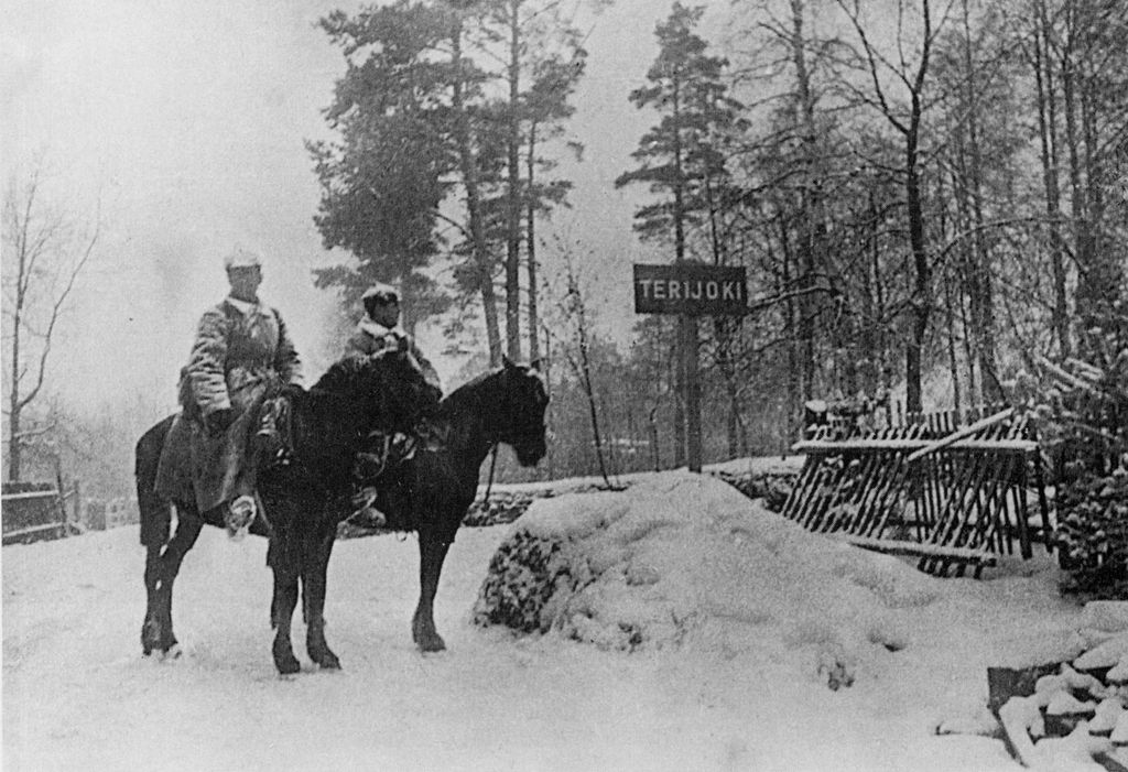 Venäläinen ratsupartio Terijoella 1. joulukuuta 1939.