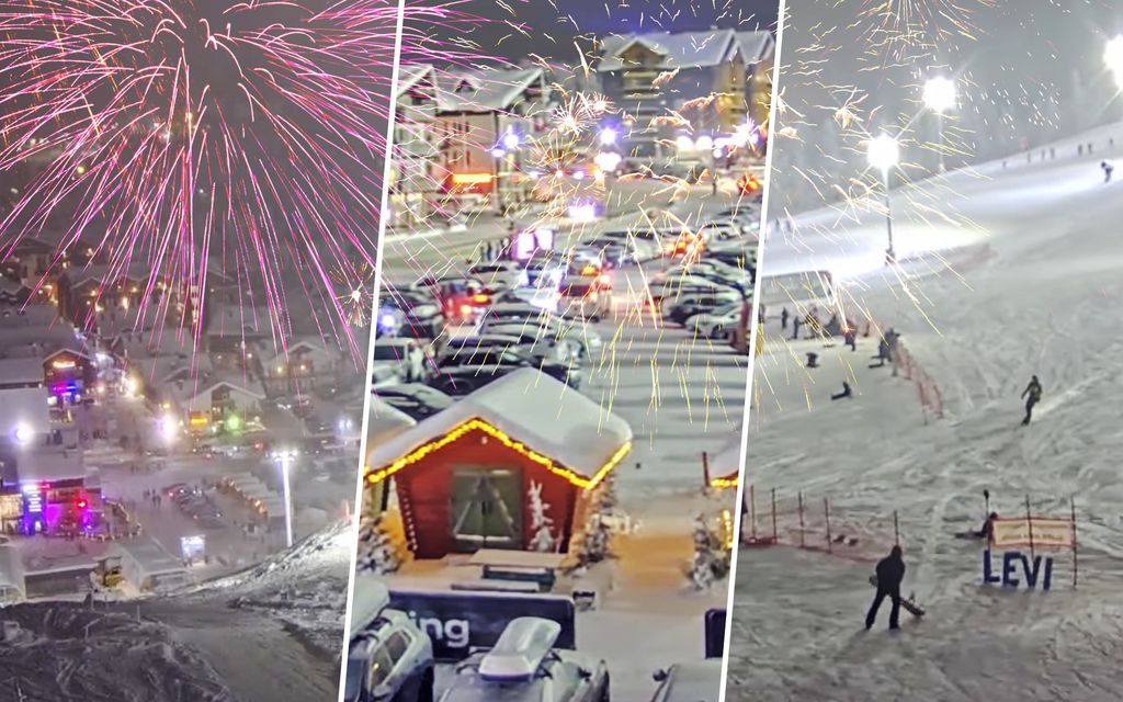 Suora lähetys: Tuhannet ihmiset juhlivat uutta vuotta Levillä – Katso ilotulitus