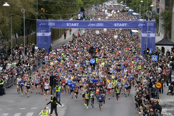 Tukholmaan maratoniin osallistuu yleensä useita satoja ihmisiä. 
