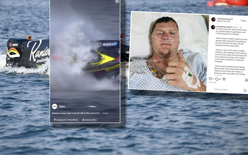 Karmea onnettomuus F1-veneissä – Kuljettajan vammoista huolestuttavia tietoja