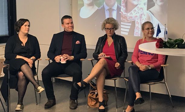 Kaisa Penny, Mikkel Näkkäläjärvi, Miapetra Kumpula-Natri ja Tuulia Pitkänen ovat SDP:n meppiehdokkaita ensi kevään eurovaaleissa.
