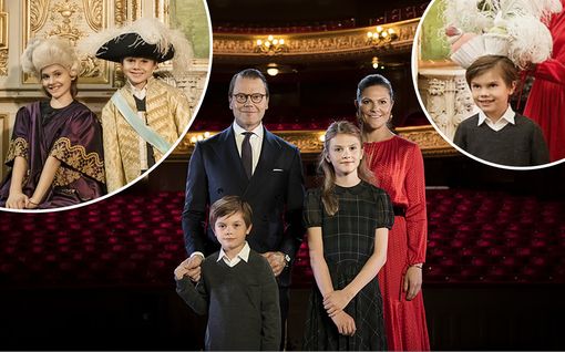 Kruunun­prinsessa Victorian perheen joulu­tervehdyksen tähdet ovat perheen pienimmät