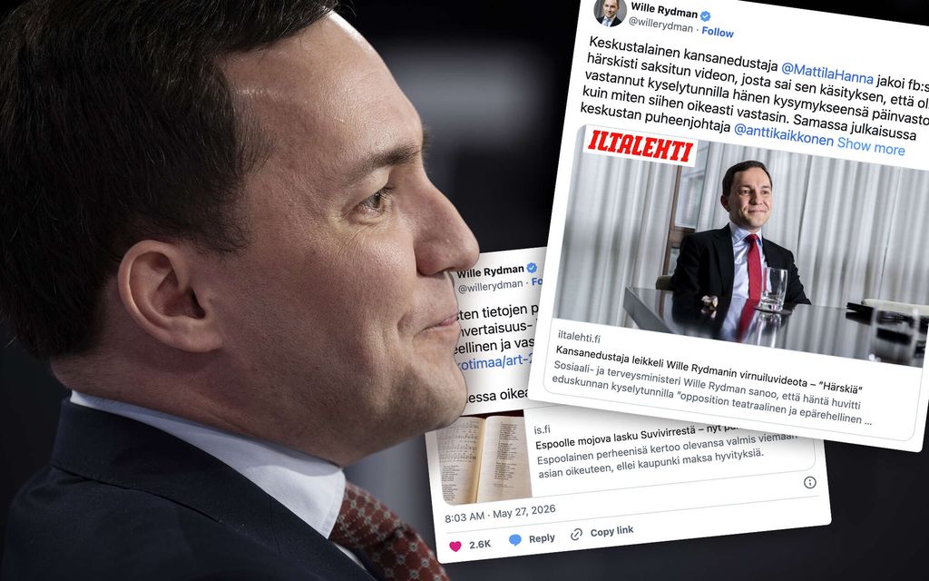 Asiantuntija huomasi Wille Rydmanin käytöksessä si