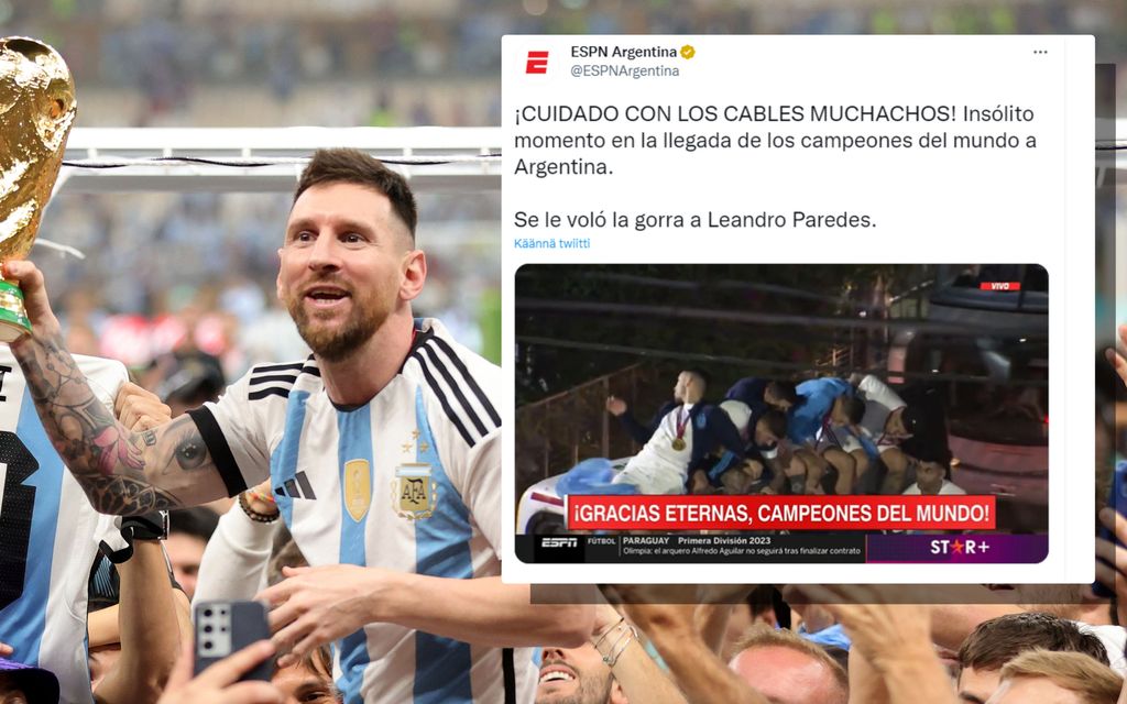 Lionel Messi ja kumppanit hengenvaarassa – olivat osua sähkökaapeliin 