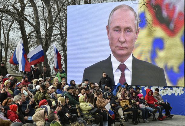 The anniversary of the annexation of Crimea was celebrated on Saturday.