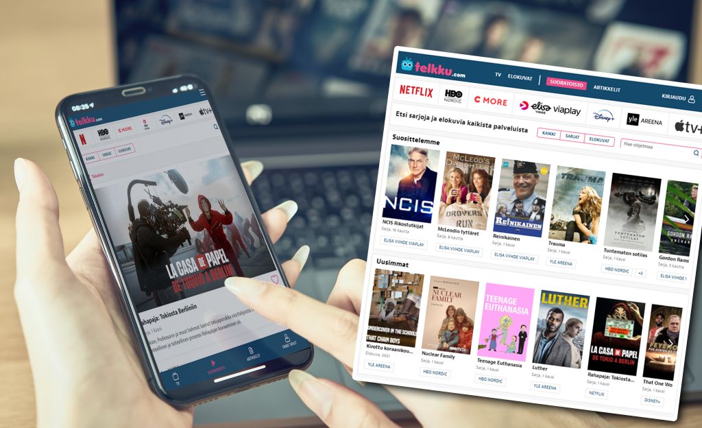 Mitä katsoa Netflixistä, CMoresta tai muista suoratoistopalveluista? Uudistunut Telkku.com kertoo nyt myös niiden tarjonnan!