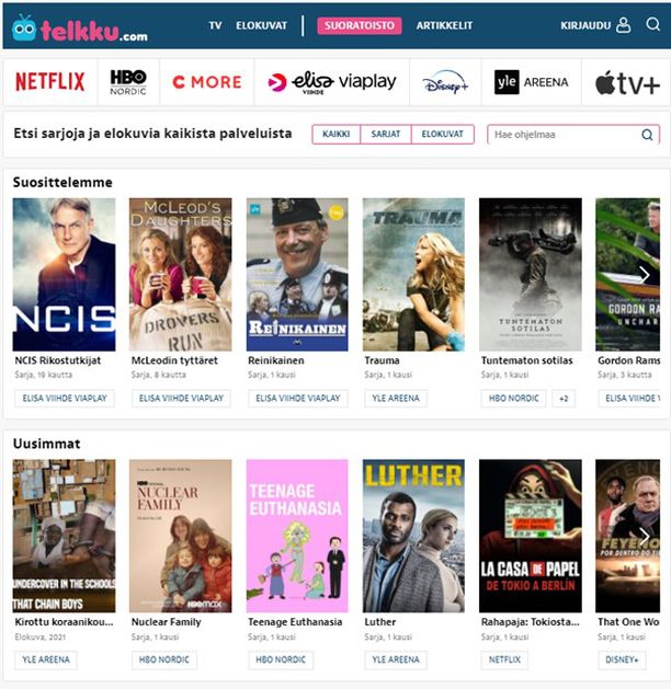 Netflix, HBO, CMore, Viaplay:  kokoaa suoratoistopalvelut