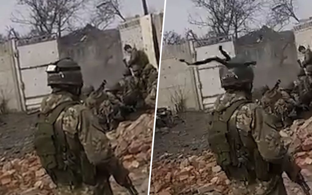 Venäläis­sotilas saa videolla luodista päähän – Hidastus paljastaa, miksi hän selviää ”kuin ihmeen kaupalla”