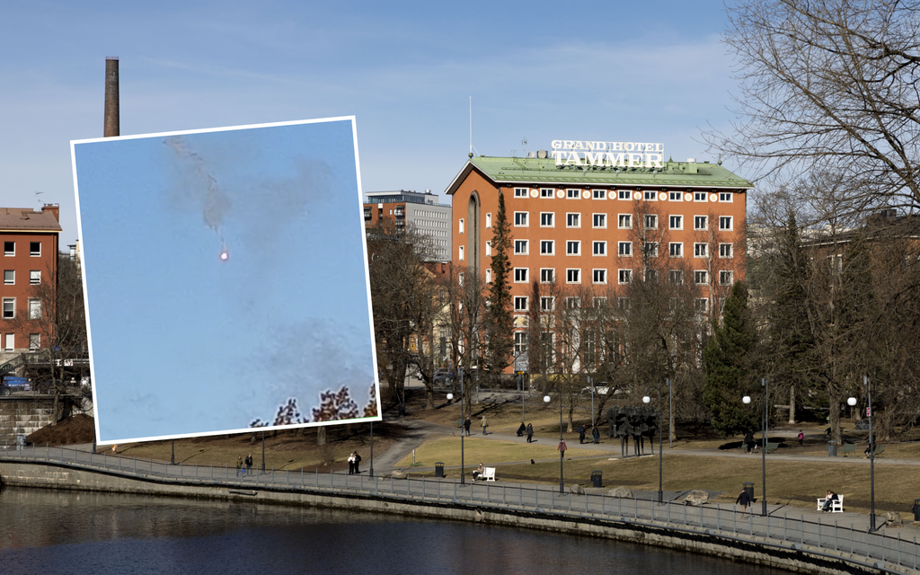 Ihmiset pysähtyivät tuijottamaan taivasta Tampereen keskustassa: ”Mikä homma”