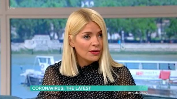 Mandatory Credit: Photo by ITV/Shutterstock (10593228g)Holly Willoughby'This Morning' TV show, London, UK - 25 Mar 2020