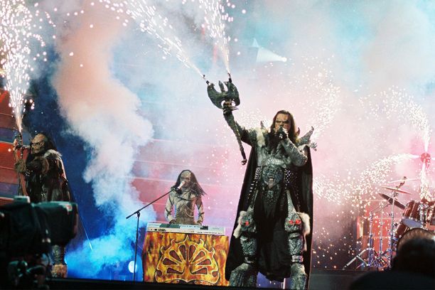 Lordi pisti pystyyn näyttävän show’n vuoden 2006 Euroviisuissa Ateenassa.
