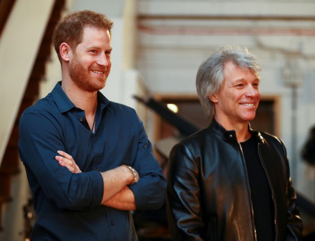 Prinssi Harry ja Jon Bon Jovi vierailivat legendaarisella studiolla – rokkari lausui diplomaattisen kommentin prinssin lauluäänestä