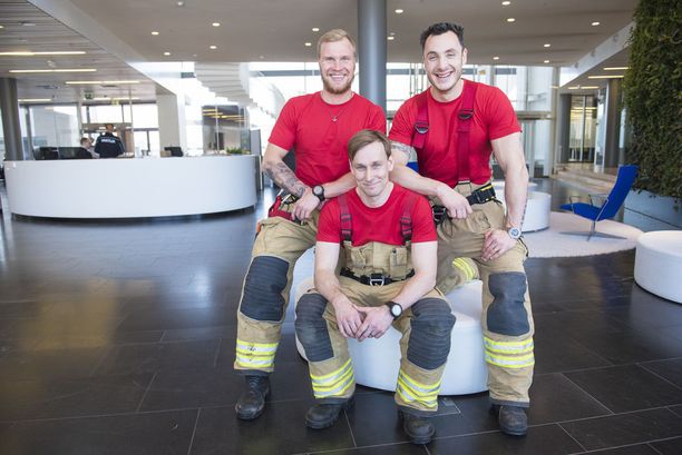 Anton Khreliats, Antti Virtanen ja Aki Rasilainen innostuivat hakemaan mukaan Suomen paras palomies -ohjelmaan silläkin uhalla, että kohtaavat kuittailua työpaikoillaan.