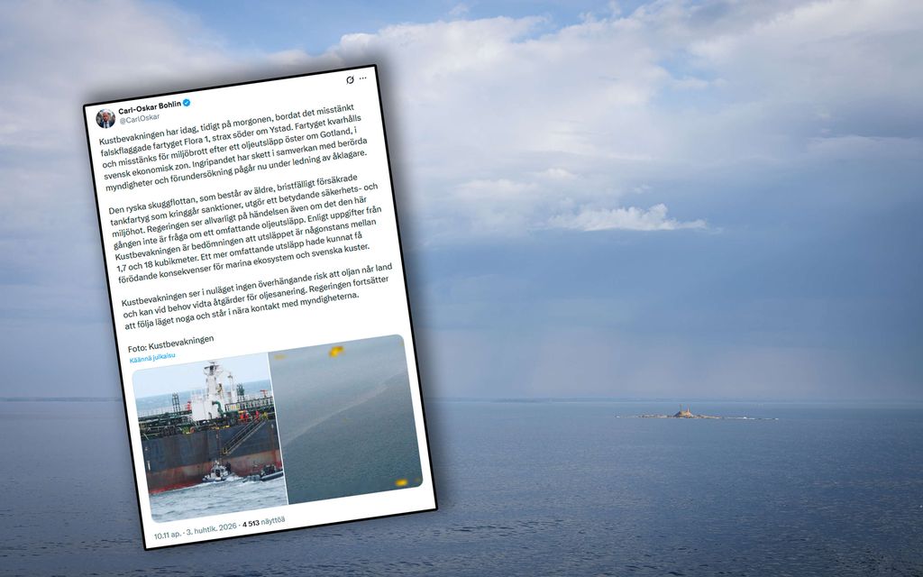 Ruotsin rannikko­vartiosto pysäytti aluksen Itämerellä