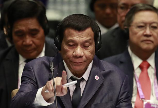 Rodrigo Duterte jätti keskiviikkona väliin ainakin neljä tilaisuutta Asean-kokouksessa Singaporessa. 