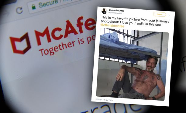 Tietoturvamiljonääri McAfee pidätettiin – napsi itsestään kuvia sellissä
