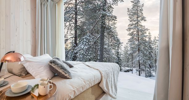Arctic TreeHouse Hotelin sviiteissä luonto on lähellä.
