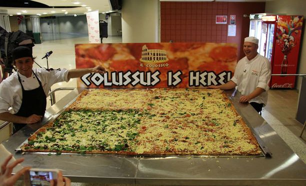 Tässä on maailman suurin ostettava pizza