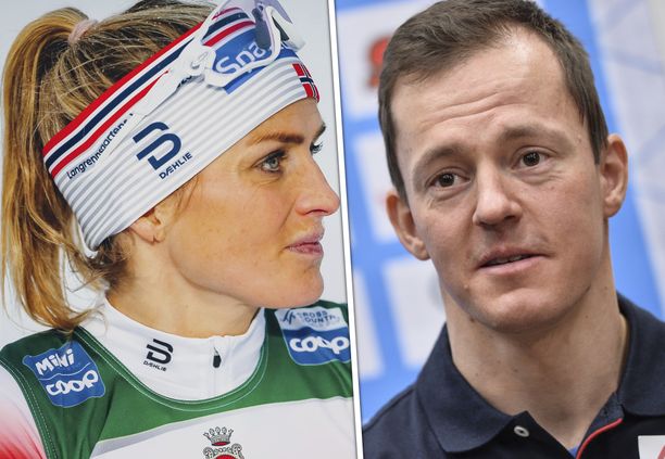 Therese Johaug jätti tervehdykset väliin, kun Sami Jauhojärvi hiihti vastaan.
