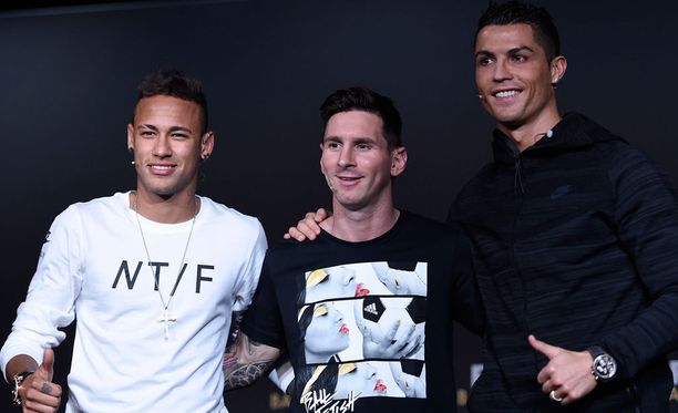 Neymar, Leo Messi ja Cristiano Ronaldo tulevat toimeen keskenään.