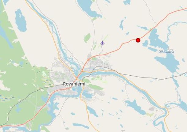 Noin 1,5 magnitudin maanjäristys havaittiin Rovaniemellä.