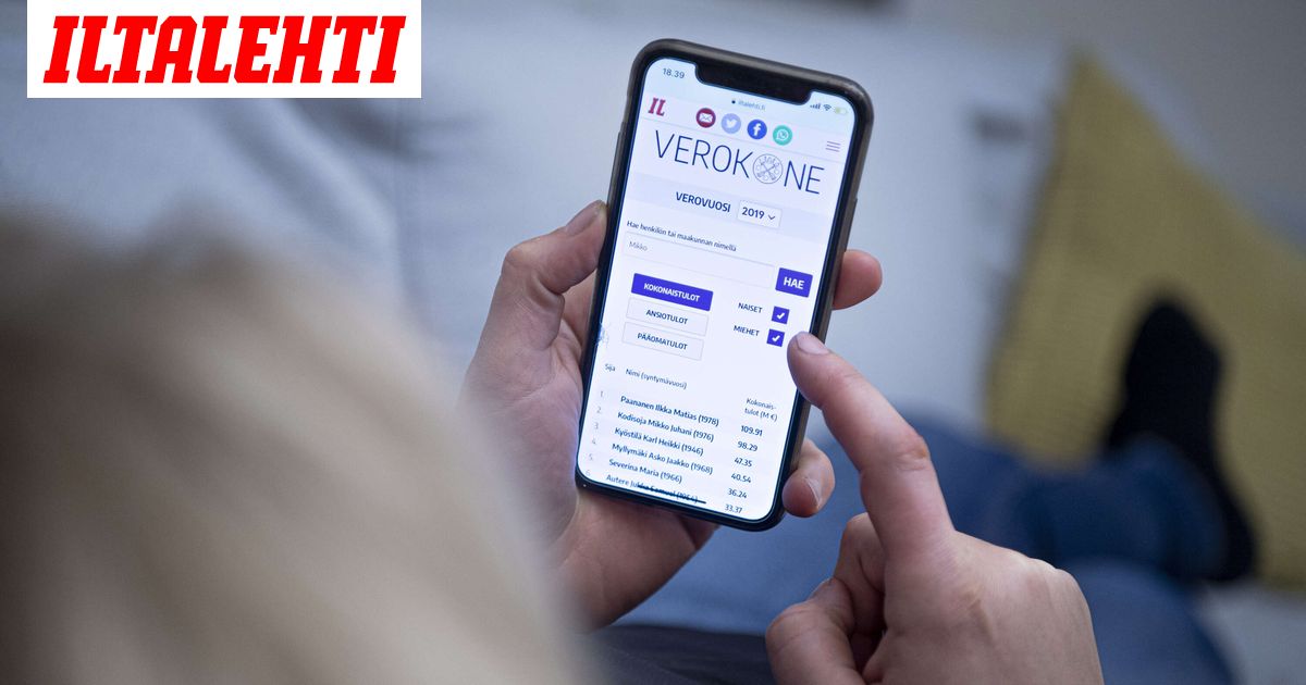 Tässä on Iltalehden verokone: Katso kaikki, jotka tienasivat yli 120 ...