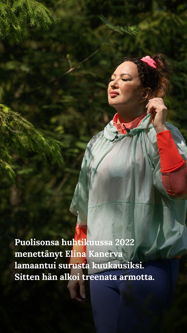 Puolisonsa menettänyt Elina Kanerva tukeutui surun keskellä ankaraan ...