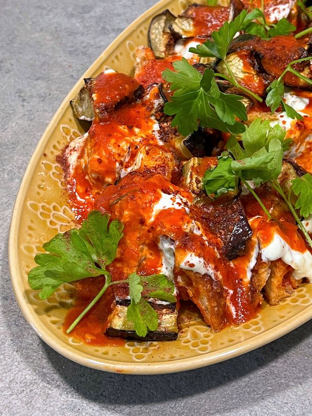 Munakoiso iskender on herkullinen kasviskebab