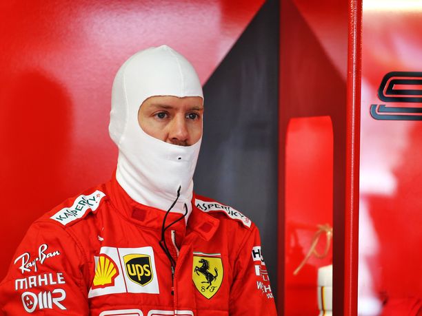 Sebastian Vettel jäi aika-ajoissa ilman kierrosaikaa.